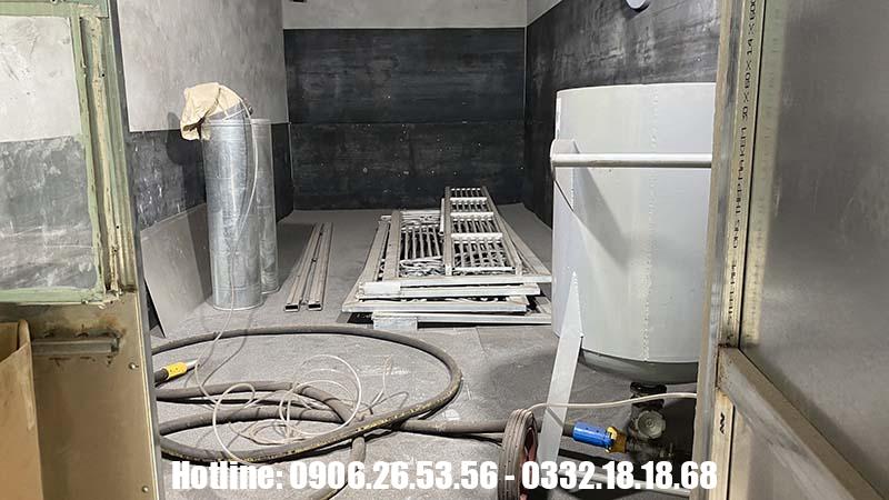 máy phun bi, hạt thép , cát (3)