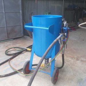 Máy phun bi, hạt thép, cát