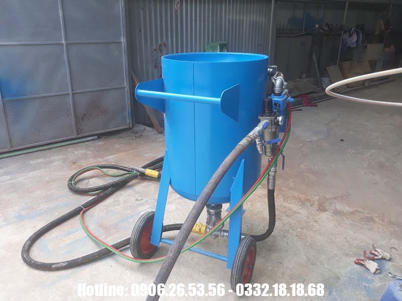 máy phun bi, hạt thép , cát (4)